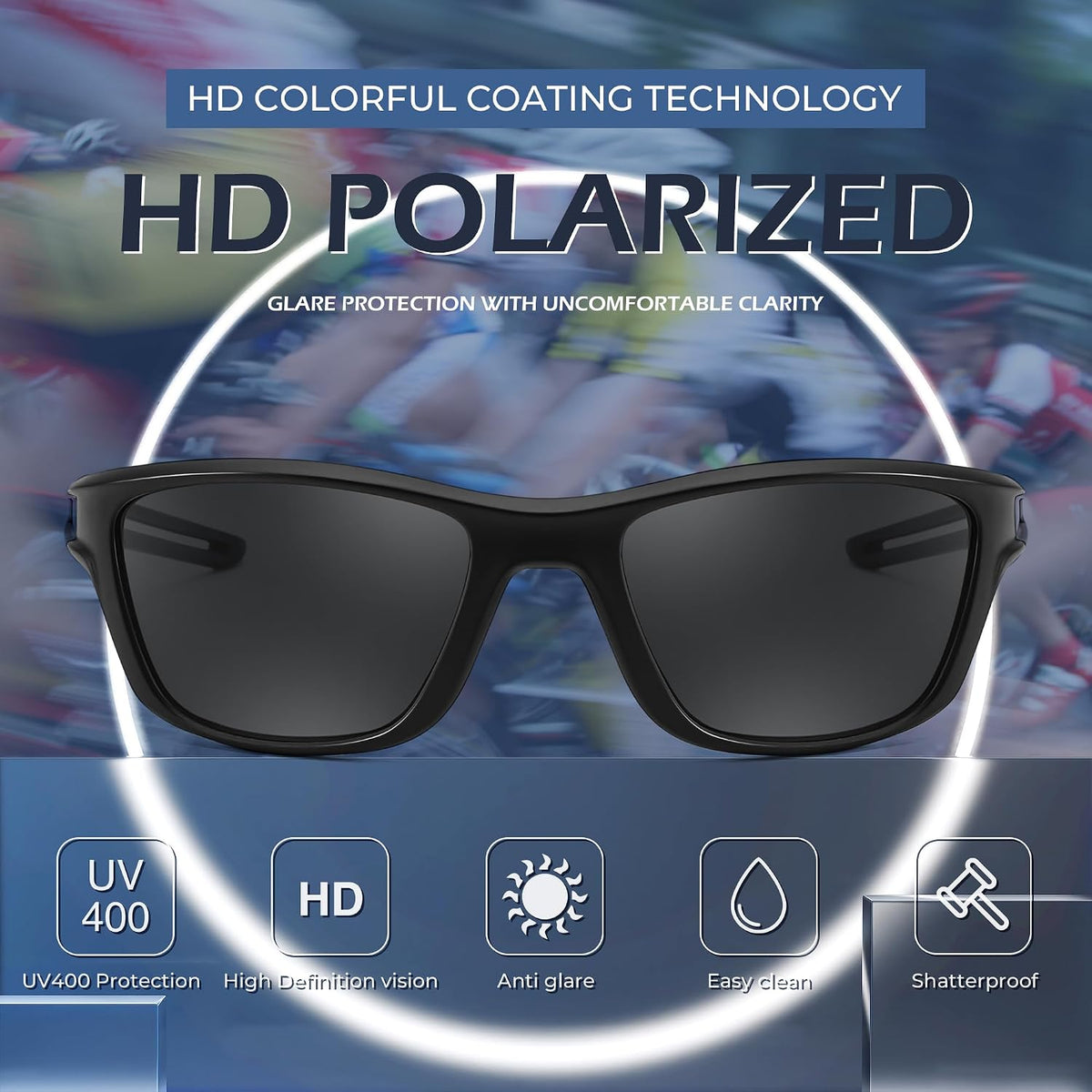 ÉÌƷͼƬ 31 | B0CTXW1SQG | FEISEDY Sports Polarized Sunglasses For Men Women Cycling Driving Fishing Running UV400 Protection B0125