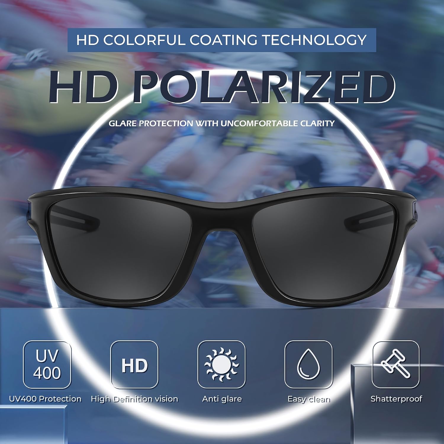 商品图片 31 | B0CTXW1SQG | FEISEDY Sports Polarized Sunglasses For Men Women Cycling Driving Fishing Running UV400 Protection B0125