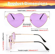 ÉÌƷͼƬ 24 | B0BP6HX1R6 | FEISEDY Polarized Heart Sunglasses Women Men Metal Frame Cute Lovely Glasses UV400 Protection B2375