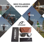 ÉÌƷͼƬ 14 | B08NWWZK7V | FEISEDY Polarized Sunglasses Rectangular Metal Ultra Lightweight Men's Sunglasses B2704