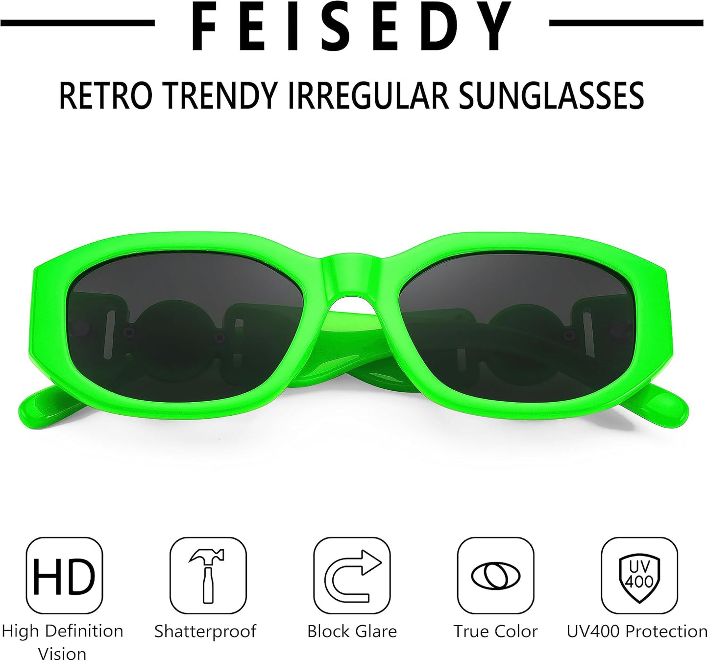 商品图片 29 | B0B5V7T75J | FEISEDY Retro Trendy Rectangle Sunglasses Women Men Narrow Shades B2322
