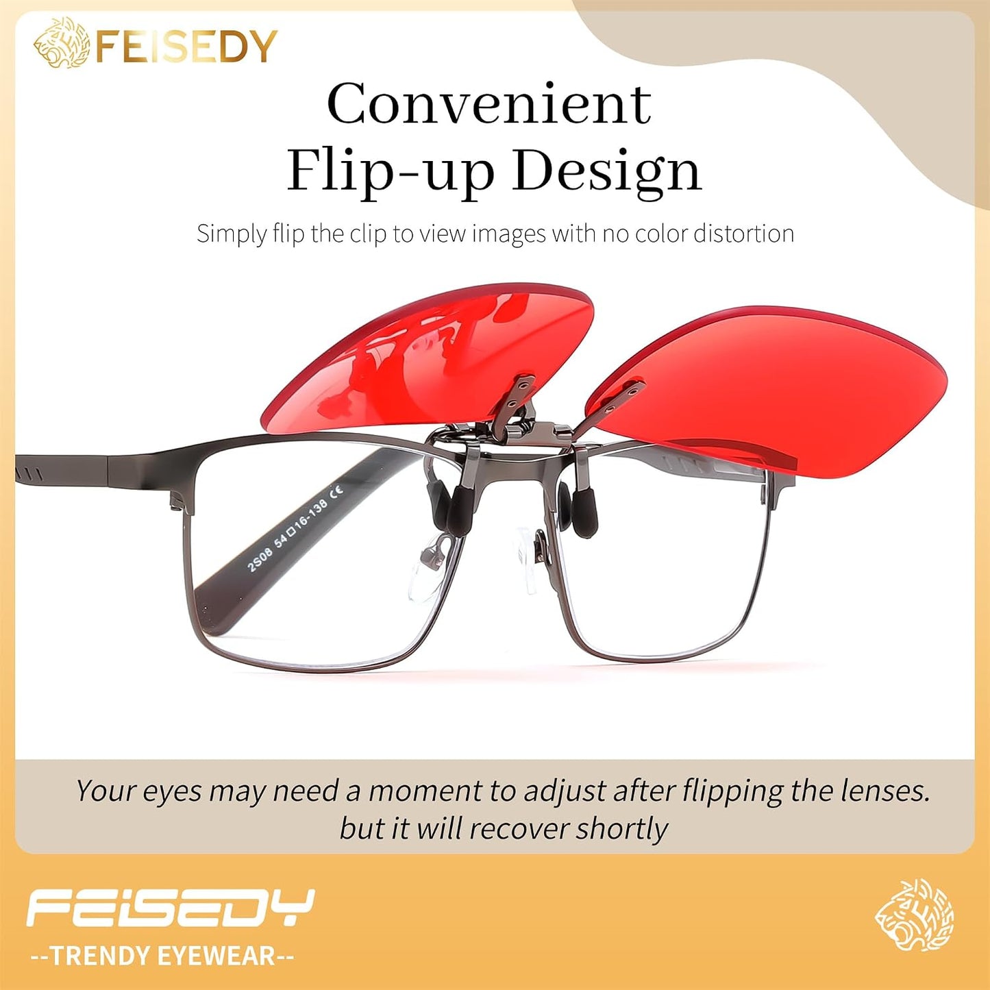 商品图片 13 | B0FZKQ9RL5 | FEISEDY Clip on Rimless One Piece Blue Light Glasses for Woman Men B0360