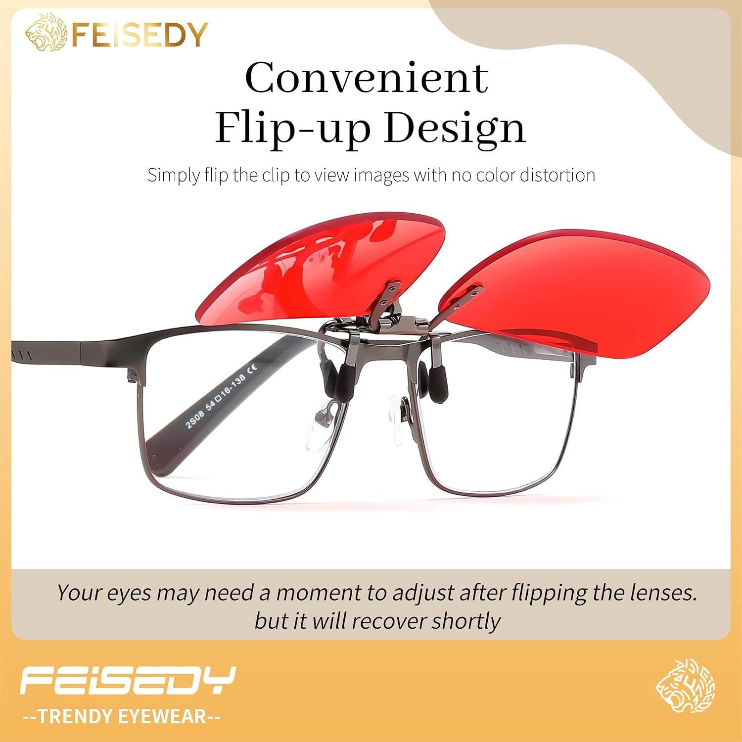 商品图片 13 | B0FZKQ9RL5 | FEISEDY Clip on Rimless One Piece Blue Light Glasses for Woman Men B0360