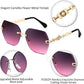 商品图片 42 | B083VRLS2Q | FEISEDY Classic Rimless Sunglasses Women Metal Frame Diamond Cutting Lens Sun Glasses B2567