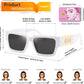 商品图片 30 | B0GD5FWDBC | FEISEDY Retro Trendy Rectangle Polarized Sunglasses for Women Men,Classic Narrow Square Sun Glasses B0314