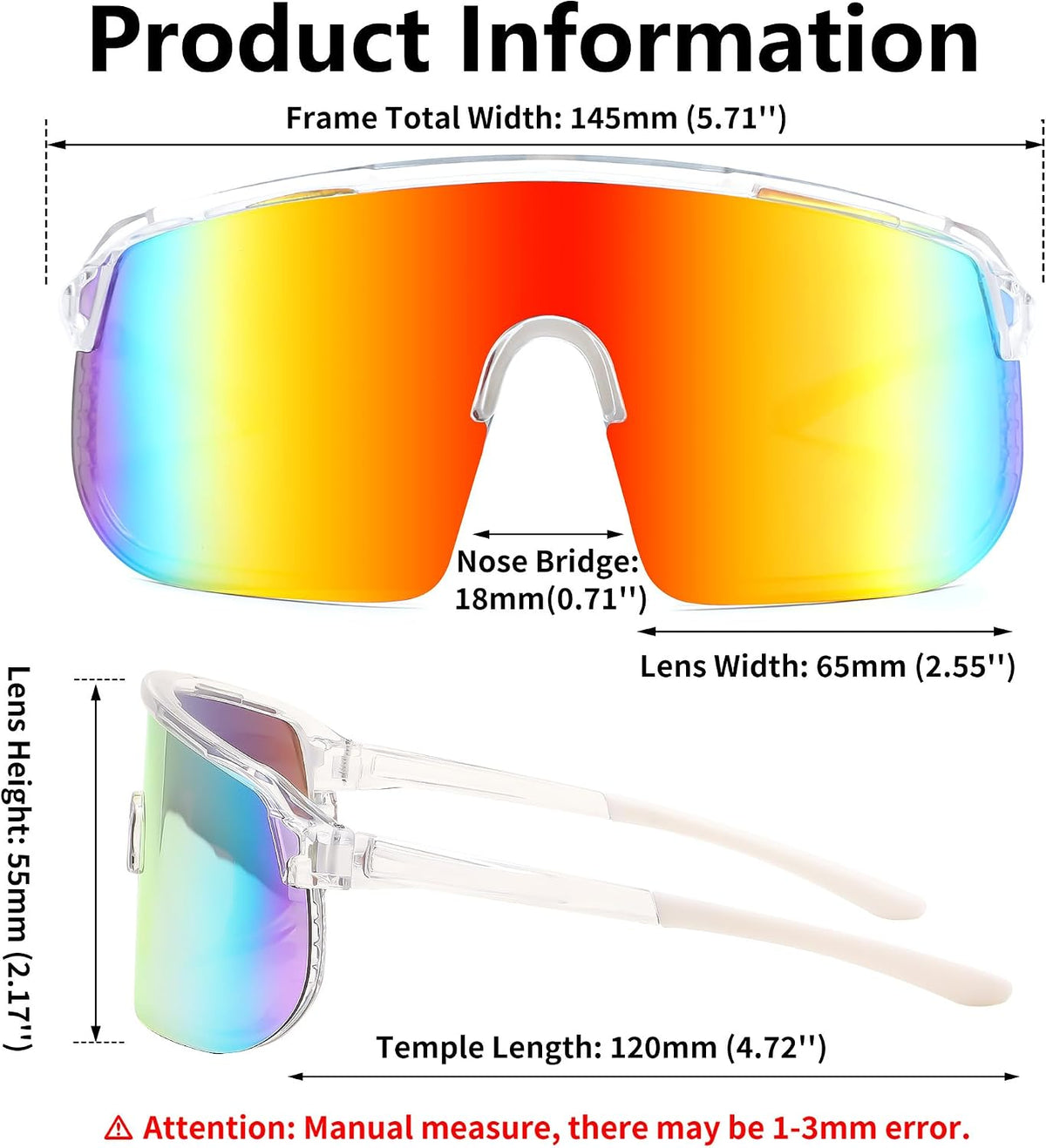 ÉÌƷͼƬ 35 | B0DGTRTMPX | FEISEDY Sports Sunglasses for Men and Women, Large Rectangular Lens, Baseball Cycling Running Sunglasses B0243