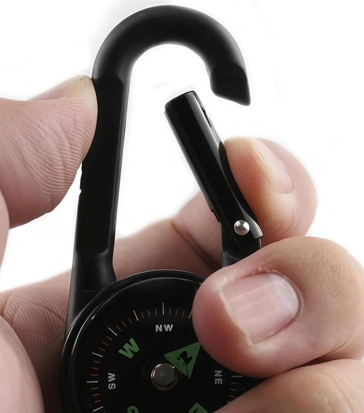 商品图片 4 | B0FY37L944 | Compass Keychain, Hiking Survival Gear with Carabiner Clip Portable Liquid Suspension Compass for Outdoor Activities