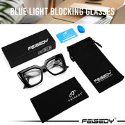 ÉÌƷͼƬ 14 | B0CSS4158B | FEISEDY Oversized Square Blue Light Blocking Glasses for Women Men Fashion Computer Glasses Reduce Eye Strain B0111