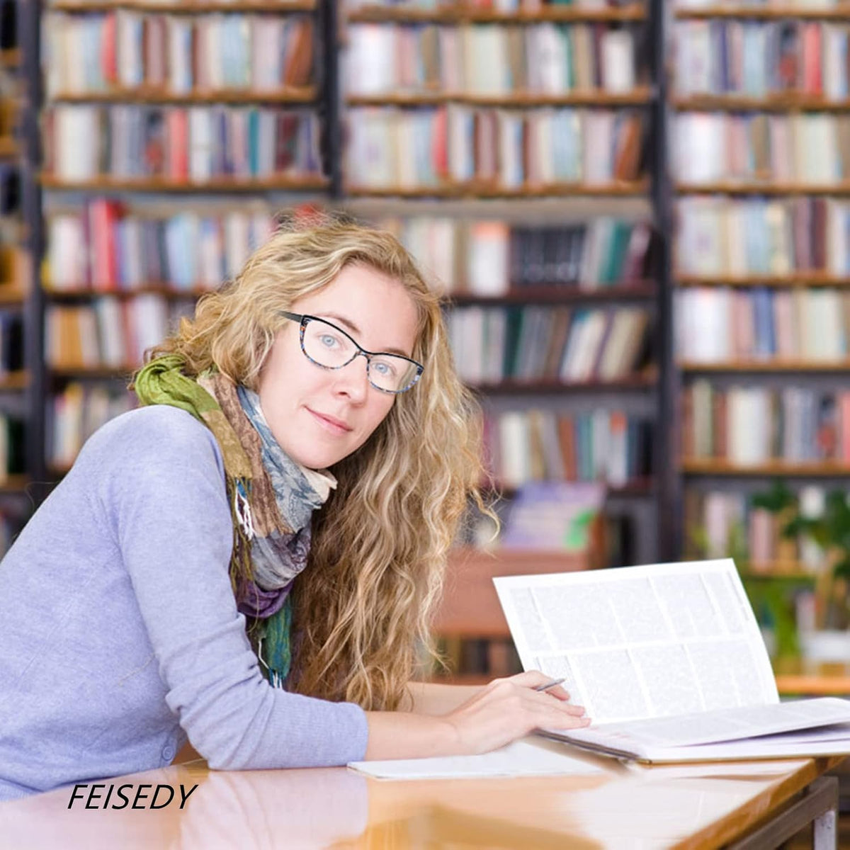 ÉÌƷͼƬ 7 | B08G4KF9KC | FEISEDY Progressive Multifocus Blue Light Blocking Reading Glasses No Line Multifocal Readers with Spring Hinge B2675