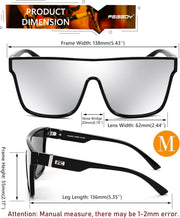 ÉÌƷͼƬ 55 | B0B2836HD6 | FEISEDY Sunglasses for Women Men, Fashion Mirrored Single Lens Shades