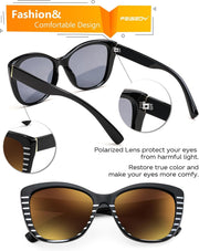 ÉÌƷͼƬ 21 | B07M9V125F | FEISEDY Polarized Vintage Sunglasses American Womens Square Jackie O Cat Eye Sunglasses B2451
