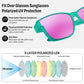 商品图片 24 | B0GQH1CMTJ | FEISEDY Fit Over Glasses Polarized Sunglasses Oversized Square UV400 B0250