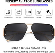 ÉÌƷͼƬ 18 | B0CP2666ZB | FEISEDY Trendy Aviator Sunglasses for Women Men Retro Metal Rimless Frame Square Shades B2985