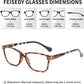 商品图片 6 | B0FZT83JWY | FEISEDY 2 Pack Retro Blue Light Reading Glasses Rectangular Tortoise B0369