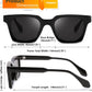 商品图片 5 | B0D7CC769X | FEISEDY Retro Square Sunglasses Women Men Trendy Rectangle Thick Frame Shades Classic Designer Sun Glasses B0198