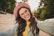 ÉÌƷͼƬ 19 | B0CJFLY9C9 | FEISEDY Reading Glasses for Women Fashion Half Frame Cat Eye Glasses Anti Glare Eyeglasses B0067