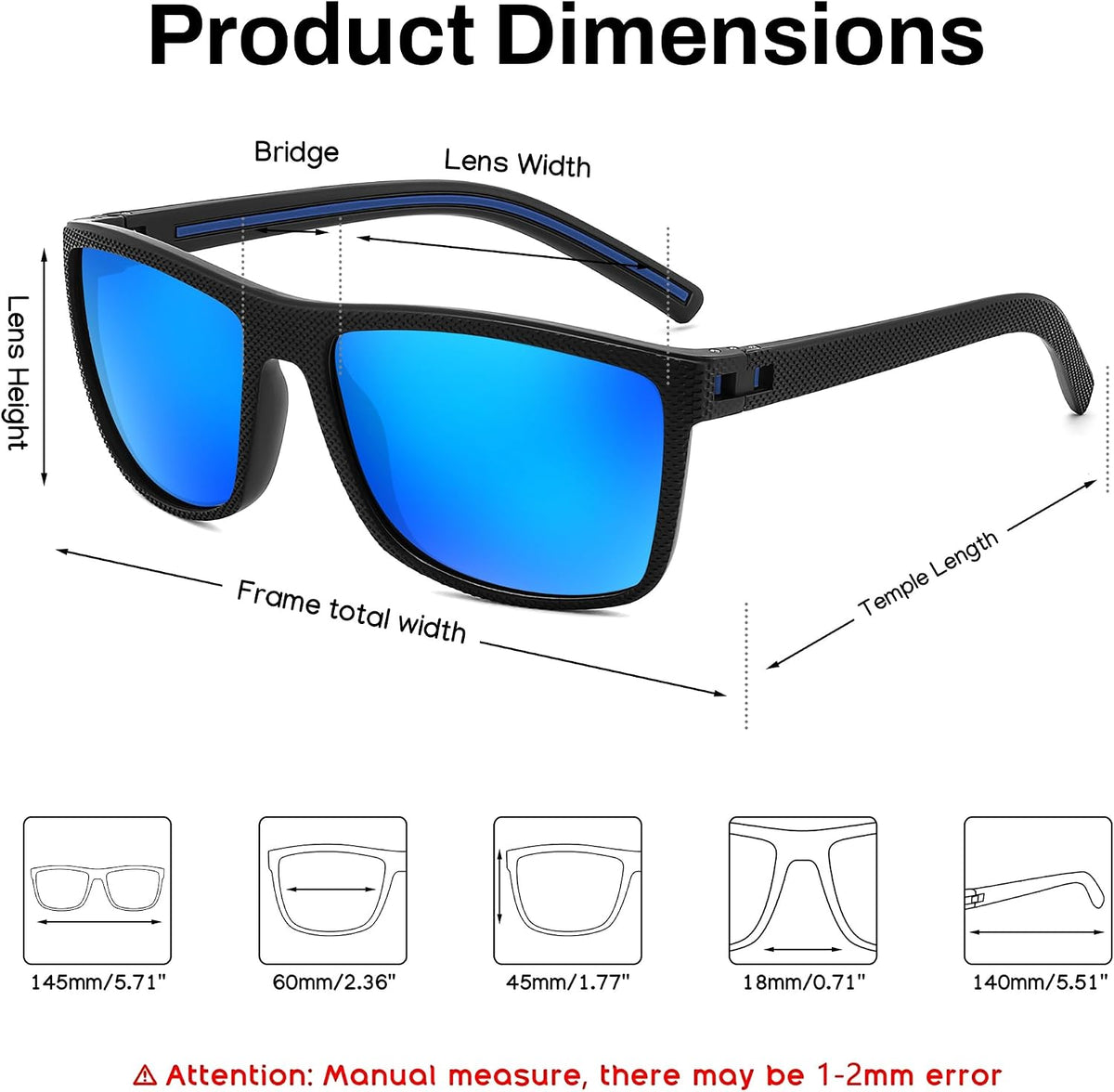 ÉÌƷͼƬ 12 | B0F8J2TQSK | FEISEDY Polarized Sunglasses for Men and Women Lightweight Frame Sun Glasses with UV400 Protection for Driving Fishing B0301