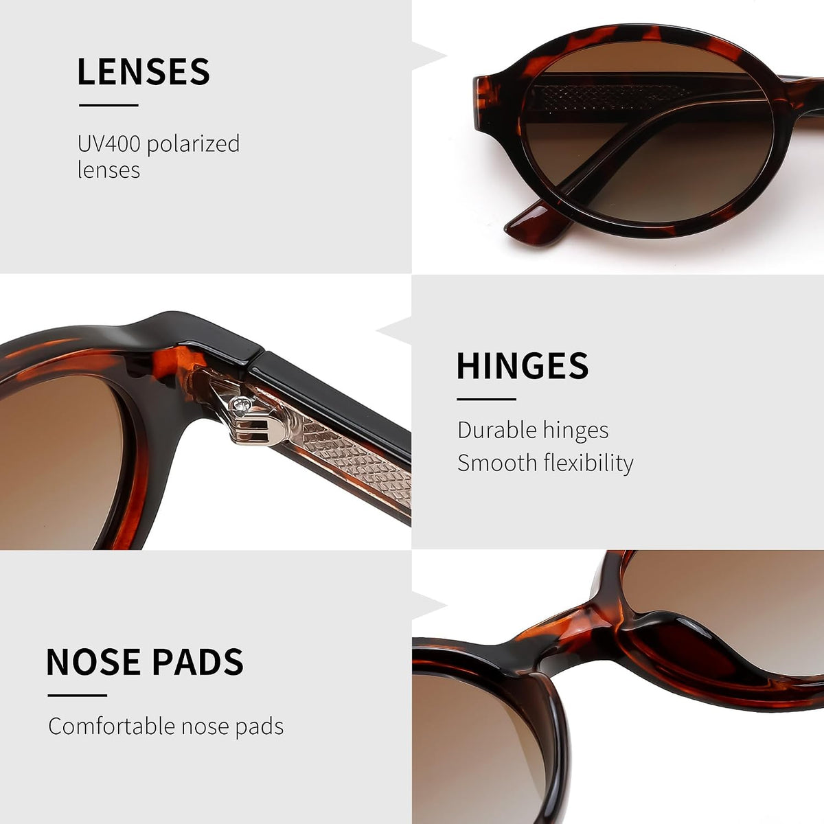 ÉÌƷͼƬ 21 | B0H1WBQD3Y | FEISEDY Retro Oval Y2K Polarized Sunglasses for Women Men B0442
