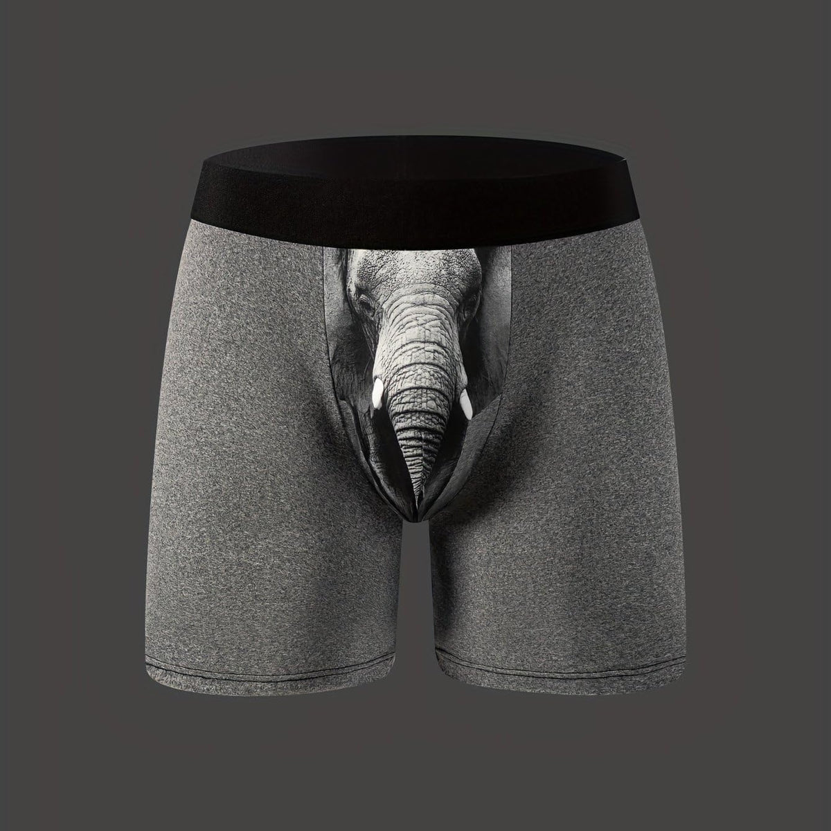 XX-Large | B0H2Y2618W | Men's Funny Elephant Trunk Boxer Briefs, Novelty Hilarious Underwear for Men, Gag Gift Christmas Underwear Flyless