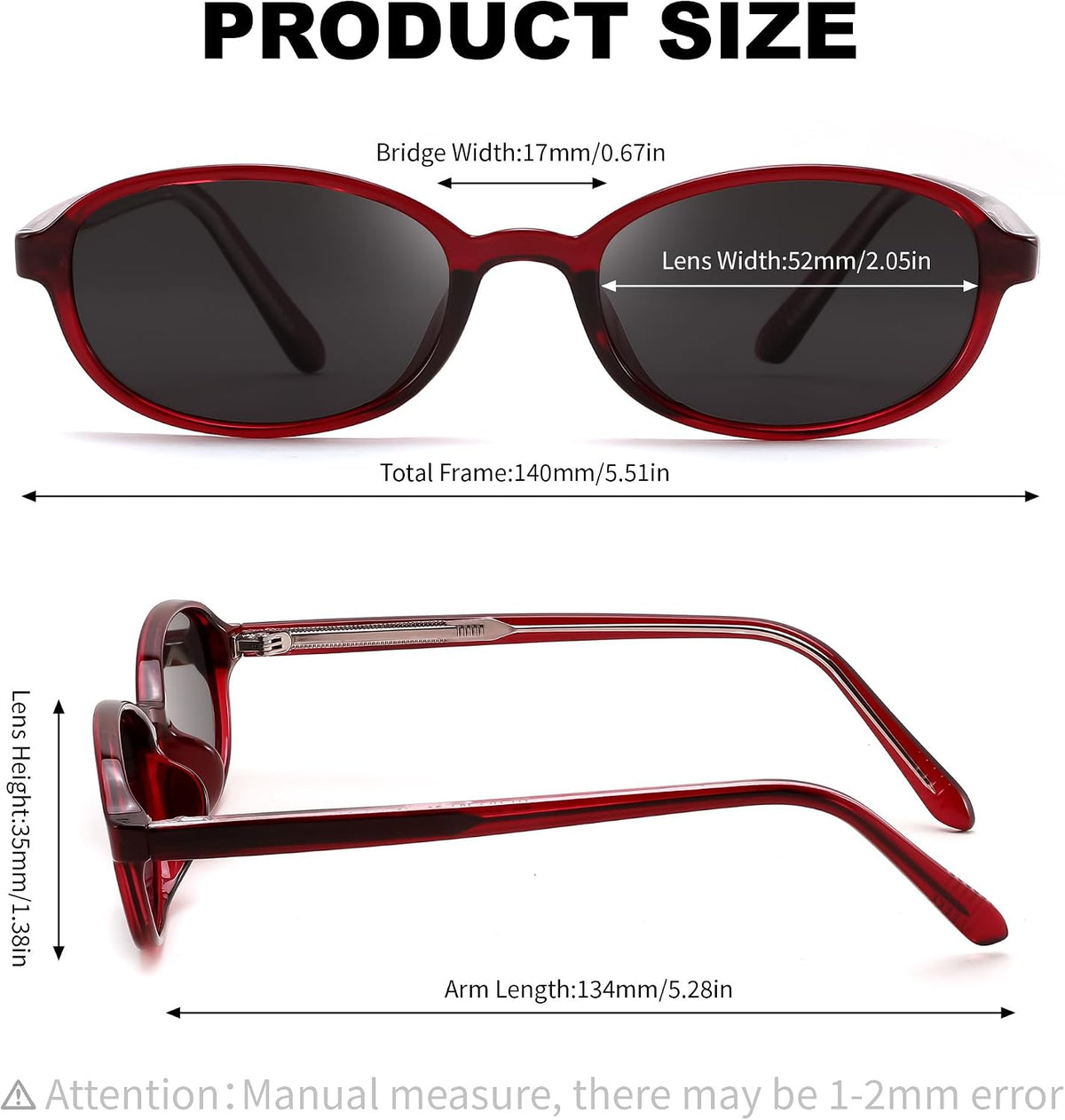 ÉÌƷͼƬ 22 | B0GY44LNSR | FEISEDY Retro Polarized Oval Sunglasses Women Men UV400 Protection B0447