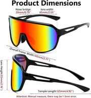 ÉÌƷͼƬ 13 | B0D5D4T92Q | FEISEDY Sports Sunglasses for Men and Women,Oversized One Piece Reflective Lens Cycling Sunglasses B0178