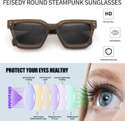 ÉÌƷͼƬ 15 | B0C9J9VMJL | FEISEDY Sunglasses Men Women Polarized, Chunky Square Thick Frame, Rectangle UV400 Shade Sun Glasses B2396