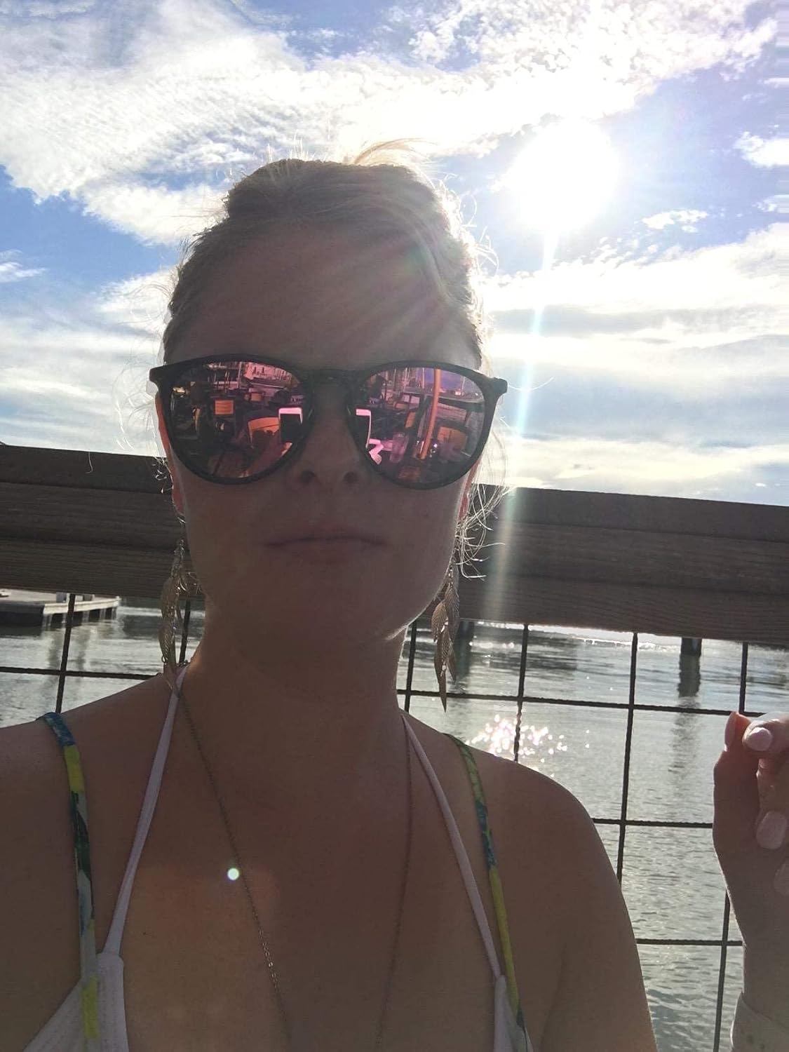 ÉÌƷͼƬ 10 | B0836LJXDK | FEISEDY Polarized Sunglasses Women Men Vintage Round Classic Mirrored Sun Glasses B2571
