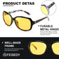 商品图片 61 | B081YY5RM3 | FEISEDY Classic Womens Night Glasses Driving Anti Glare Wrap Around Yellow Sunglasses B2548