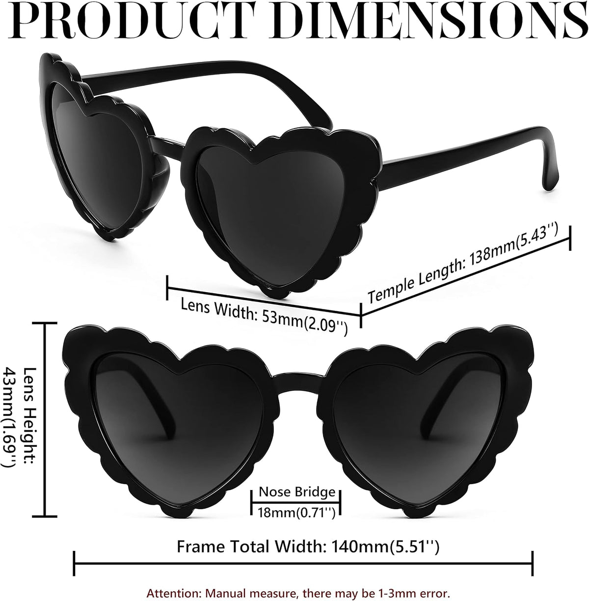 ÉÌƷͼƬ 7 | B0B8R3G4T8 | FEISEDY Love Heart Shaped Sunglasses for Women Trendy Retro Cat Eye Mod Style Stylish Glasses B2336
