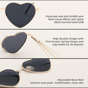 ÉÌƷͼƬ 31 | B0BP6HX1R6 | FEISEDY Polarized Heart Sunglasses Women Men Metal Frame Cute Lovely Glasses UV400 Protection B2375