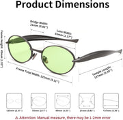 ÉÌƷͼƬ 29 | B0FH4FH8VH | FEISEDY Retro Oval Sunglasses Women Men - Gold Metal Chunky Frame, UV400 for Driving & Daily Wear B0312