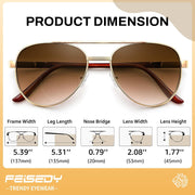 ÉÌƷͼƬ 3 | B0G1BRNH4D | FEISEDY Metal Aviator Bifocal Reader Sunglasses for Men B0335