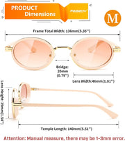 ÉÌƷͼƬ 6 | B0D94B5HP2 | FEISEDY Retro 90s Small Oval Punk Sunglasses Gothic Steampunk Round Hippie Shade Men Women B0193