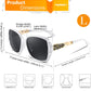 商品图片 42 | B079GT4RXH | FEISEDY Polarized Women Square Sunglasses Sparkling Composite Shiny Frame B2289