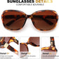 商品图片 32 | B0FZKDK786 | FEISEDY Polarized Sunglasses for Women Classic Vintage UV400 Shade | Trendy Square Wraparound Ladies Sun Glasses B0309