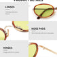 商品图片 33 | B0H2XM1HNJ | FEISEDY 90s Retro Oval Cat Eye Sunglasses UV400 Small Face B0450