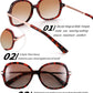 商品图片 10 | B08QDD5B67 | FEISEDY Classic Womens Elegant Polarized Sunglasses Ladies Wide Square Sunglasses Shades B2683