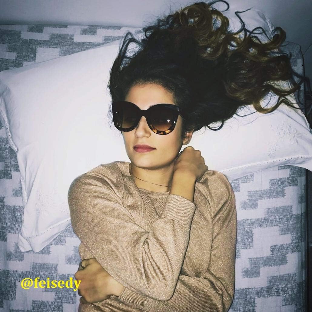 商品图片 21 | B083TZVTXV | FEISEDY Retro Oversized Square Horn Sunglasses Semi Cat Eye Butterfly Glass Big Thick Bold Frame B2572