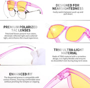 ÉÌƷͼƬ 29 | B0DJS7NVNT | FEISEDY Night Vision Driving Glasses Anti Glare Fit Over Glasses for Men Women Polarized Nighttime B0250