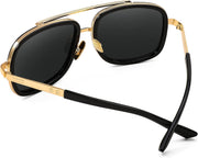 ÉÌƷͼƬ 44 | B0B681YMF5 | FEISEDY Retro Trendy Aviator Sunglasses Women Men Classic Vintage Square Sunglasses 70s Large Metal Shades B2321
