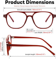 ÉÌƷͼƬ 38 | B0CY2LFJP7 | FEISEDY Blue Light Blocking Glasses Women Men Square Computer Lightweight Pilot Glasses Anti Eyestrain & UV Glare B0141