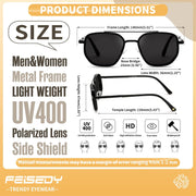 ÉÌƷͼƬ 6 | B0FQ4Y7FV6 | FEISEDY Polarized Aviator Sunglasses for Women Men Square TAC Lens B0329