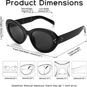 ÉÌƷͼƬ 7 | B0B2W7SH52 | FEISEDY Y2k Oval Sunglasses Womens Thick Bold Retro Clout Goggles Round Cateye Shades B2313