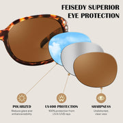 ÉÌƷͼƬ 25 | B0FZSZXXXY | FEISEDY Women's Polarized Sunglasses Wrap Around Rhinestone Design Fashion Sunnies UV400 Protection B1091