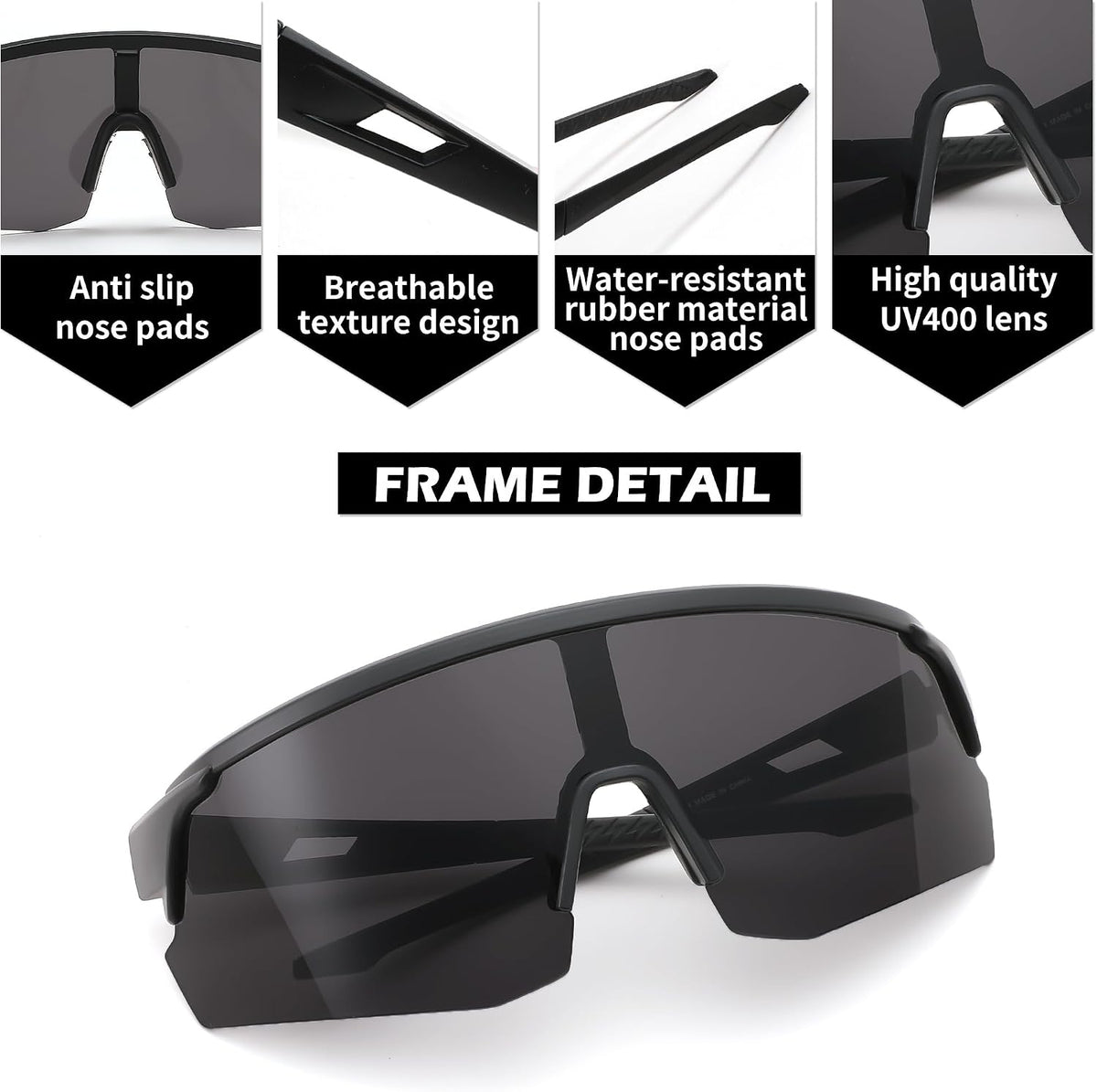 ÉÌƷͼƬ 35 | B0CSDCDBR7 | FEISEDY Cycling Sunglasses for Men Women, Sports Glasses for Youth Running Baseball Shades UV400 Protection B0108