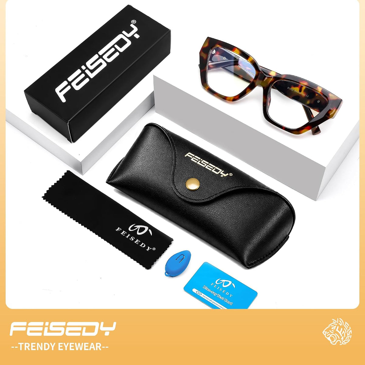 ÉÌƷͼƬ 28 | B0GQZ778YS | FEISEDY Women Cat Eye Blue Light Blocking Glasses for Women B0350