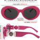 商品图片 5 | B0CCVFXCCT | FEISEDY Retro Oval Sunglasses Women Mens 90s Vintage Small Round shades Clout Goggles B2969