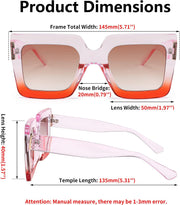 ÉÌƷͼƬ 12 | B0BZRNQQL1 | FEISEDY Oversized Square Sunglasses for Women Fashion Shades Luxury Big Sun Glasses UV400 Protection B2380