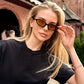 商品图片 30 | B0DMN6519L | FEISEDY Retro Oval Cat Eye Sunglasses for Women 90s Narrow Lightweight Shades Y2k Trendy Sunnies B0257