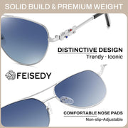 ÉÌƷͼƬ 25 | B0H4QPVJY6 | FEISEDY Retro Aviator Sunglasses for Women Men UV400 Shades B0409